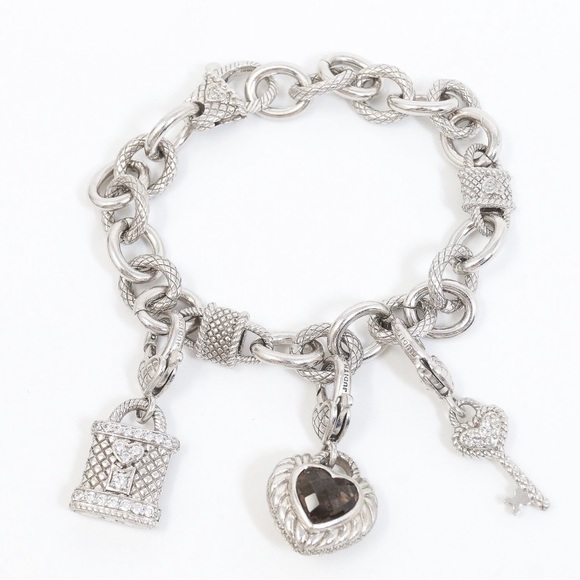 Judith Ripka Sterling Silver Charm Bracelet - Picture 8 of 13
